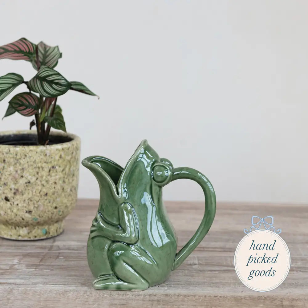 16 oz. Stoneware Frog Pitcher Reactive Glaze - Kitchen - Serving& - display