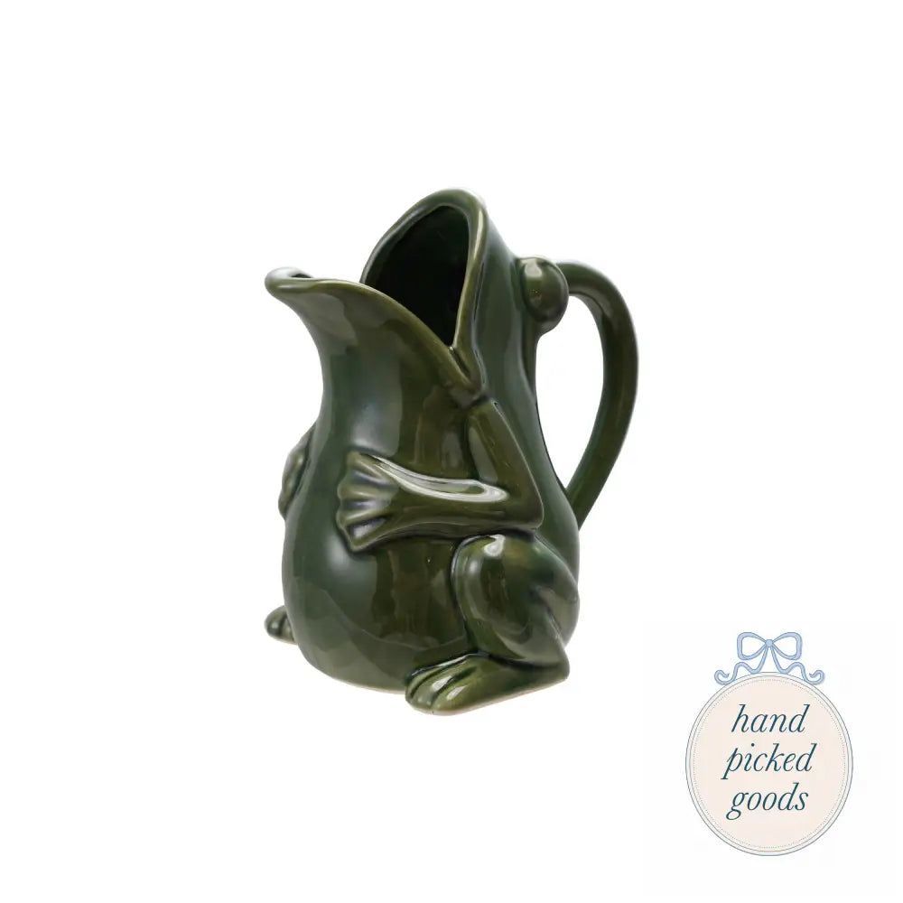 16 oz. Stoneware Frog Pitcher Reactive Glaze - Kitchen - Serving& - display