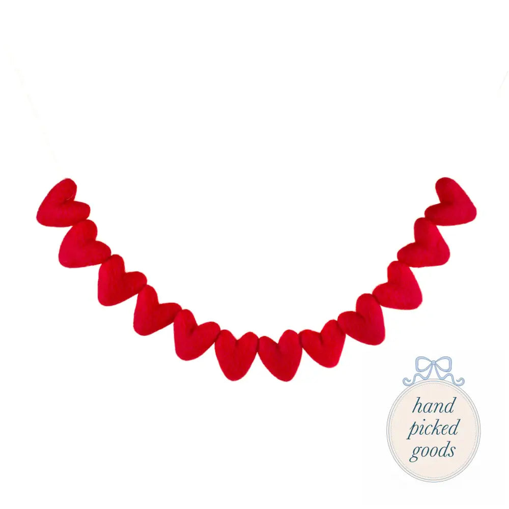 All Heart Garland Red Seasonal - Valentines