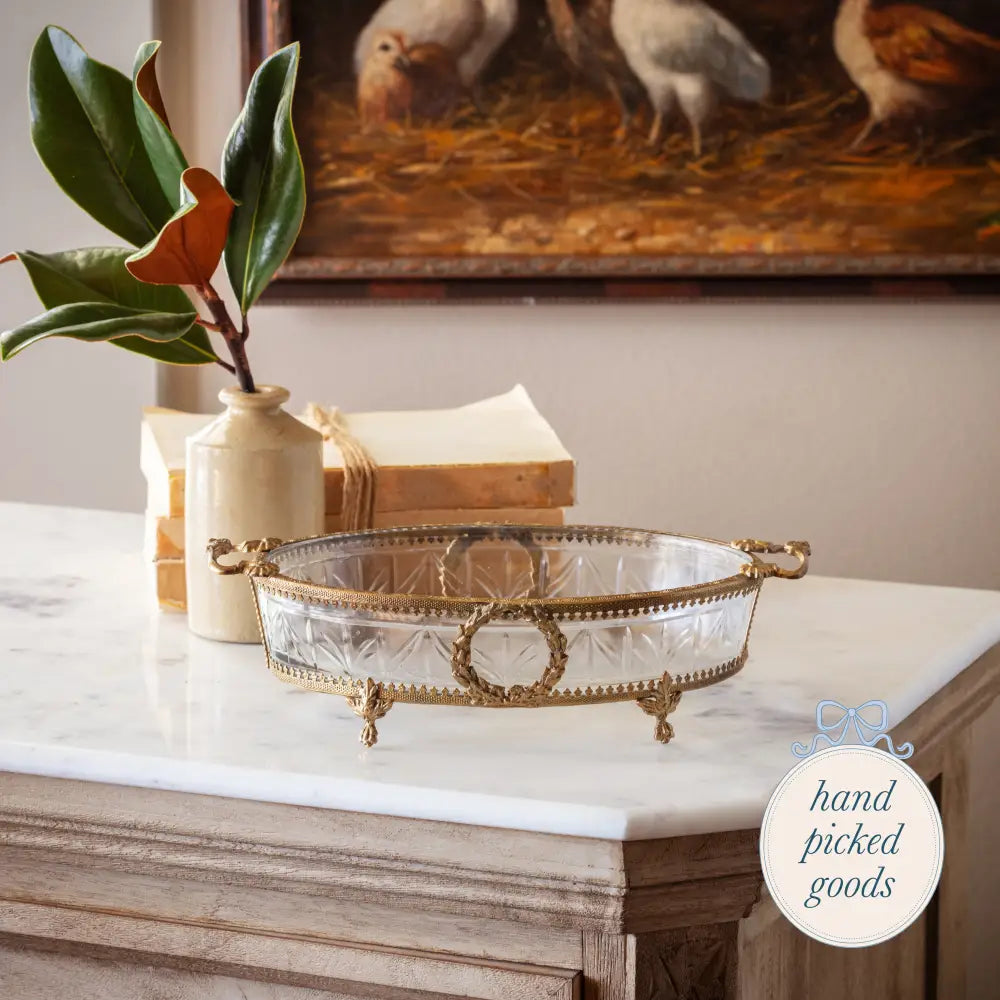 Antique Brass Vanity Tray - Decor - Decoration