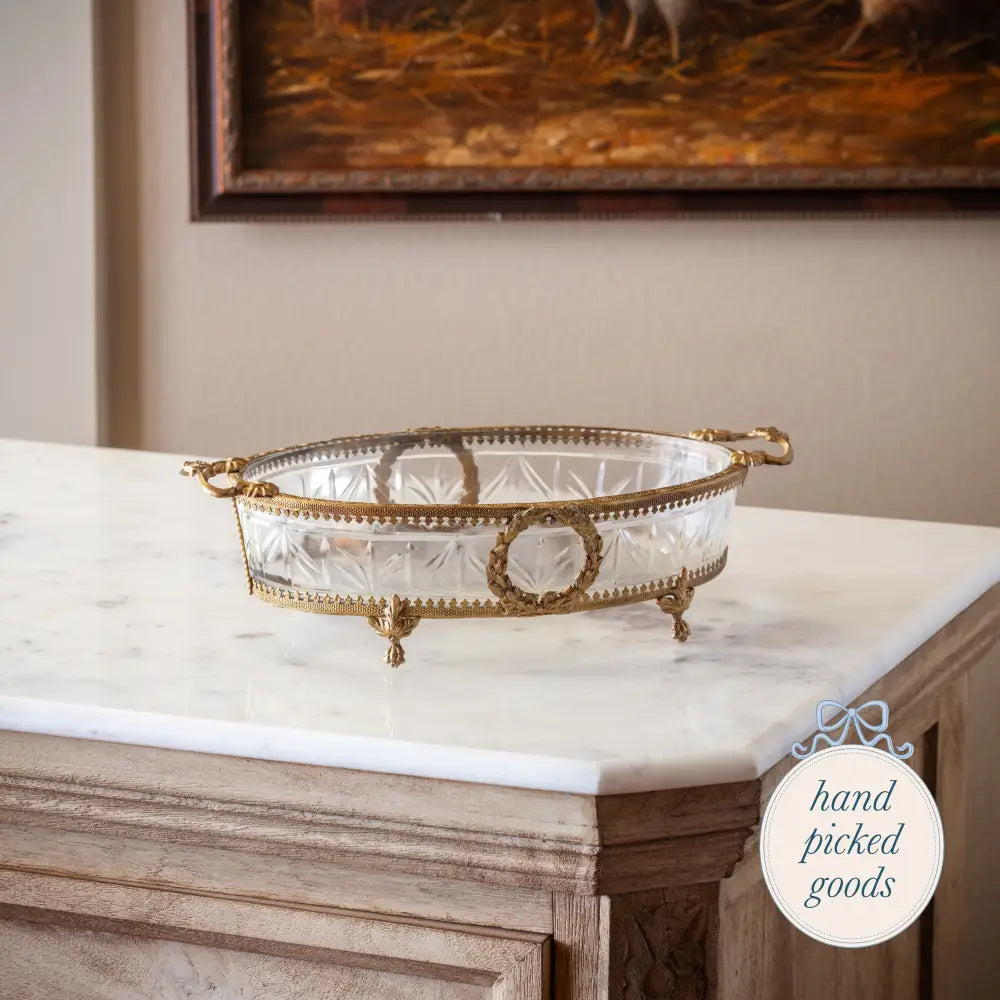 Antique Brass Vanity Tray - Decor - Decoration