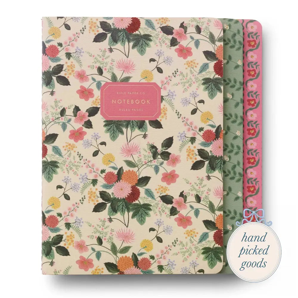 Assorted Set of 3 Dahlia Notebooks Stationery and gift - Stationery