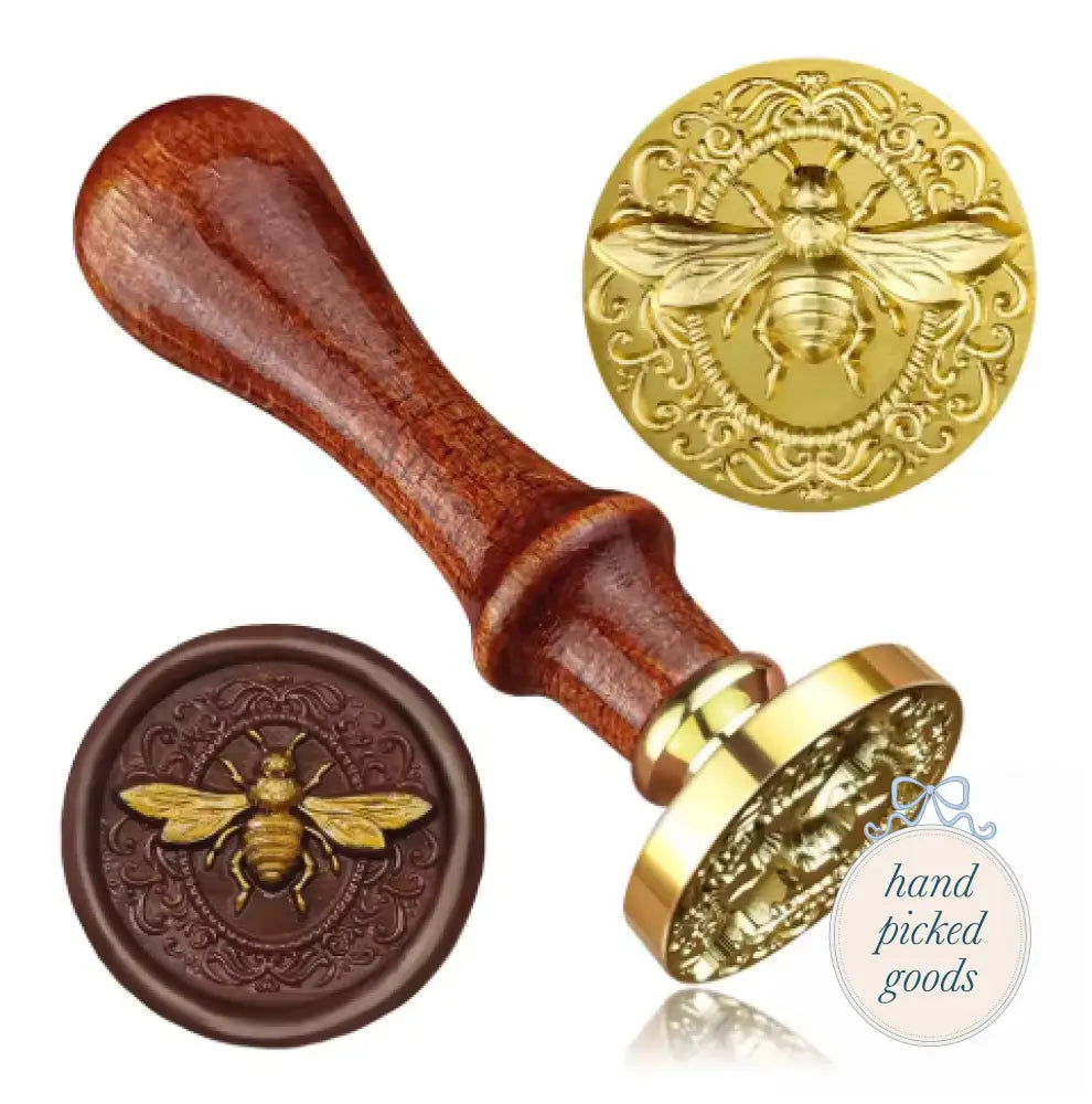 Bee Wax Seal Stamp with Handle Stationery and gift - Stationery