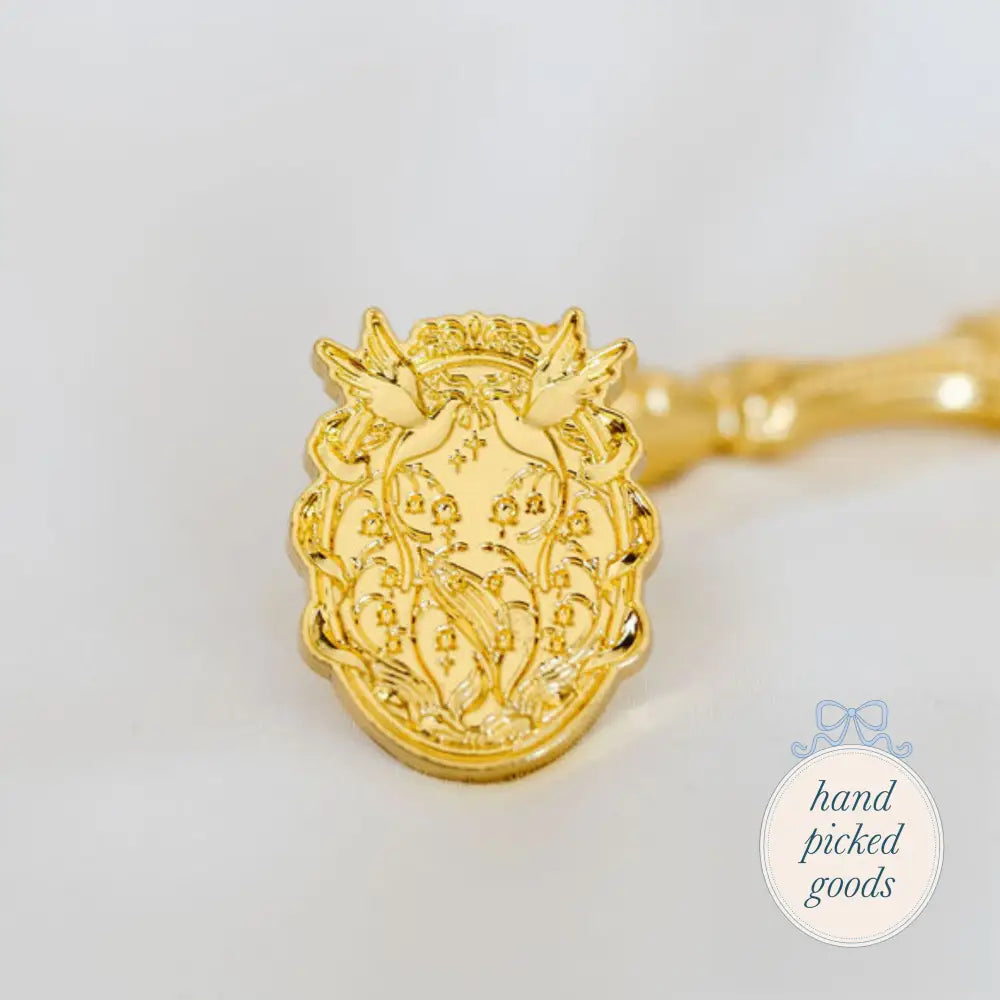 Birds with Lily of the Valley Wax Seal Stamp Head Stationery and gift - Stationery