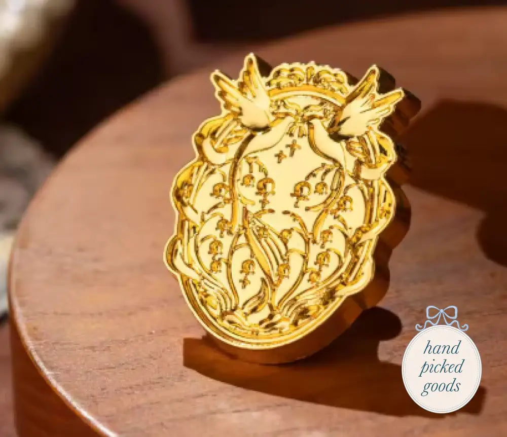 Birds with Lily of the Valley Wax Seal Stamp Head Stationery and gift - Stationery