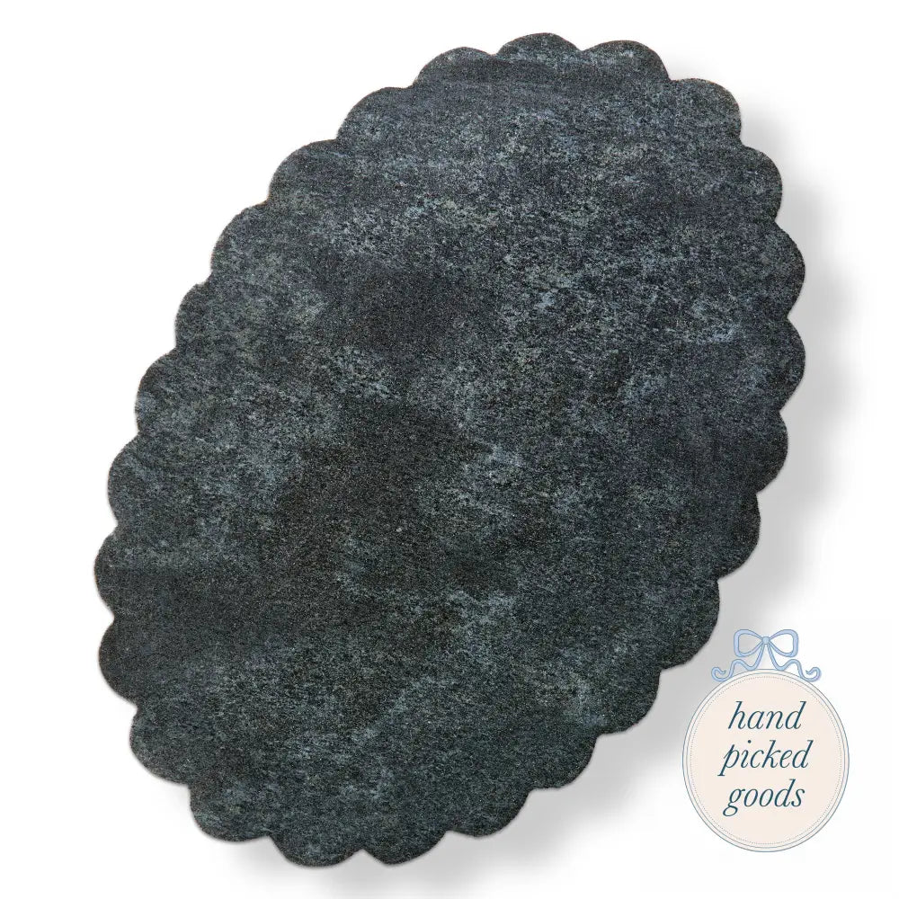 Black Marble Scalloped Oval Serving Board - Kitchen - Serving& - display