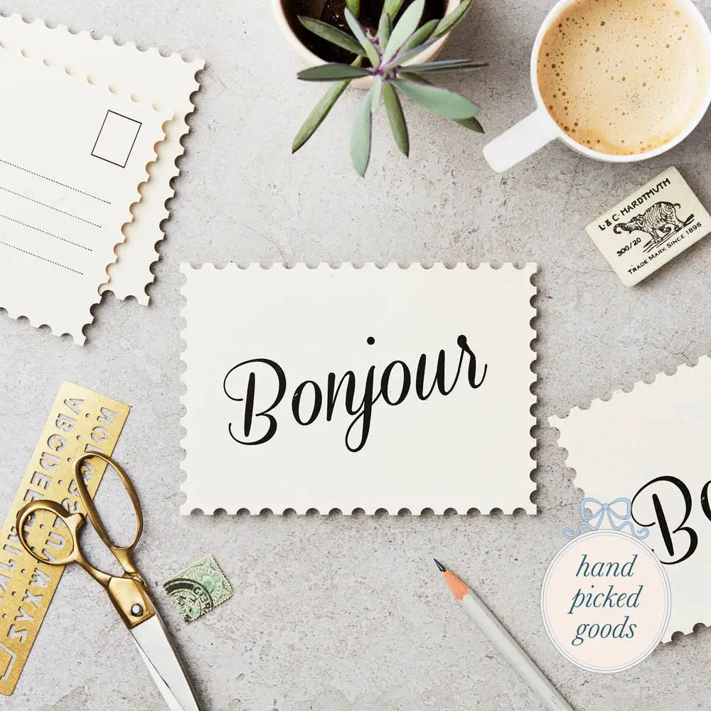 Bonjour Postcard Stationery and gift - Stationery