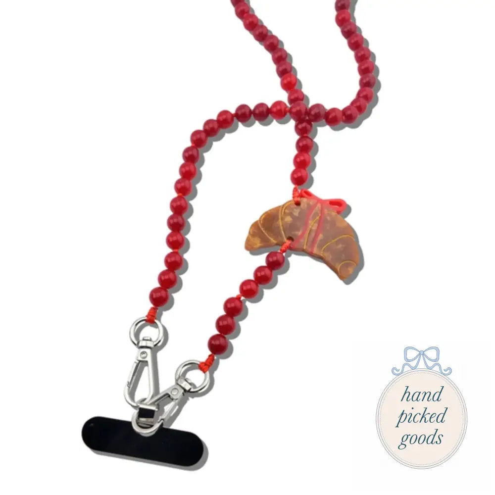 Bow Croissant Crossbody Phone Chain Femme - Accessories