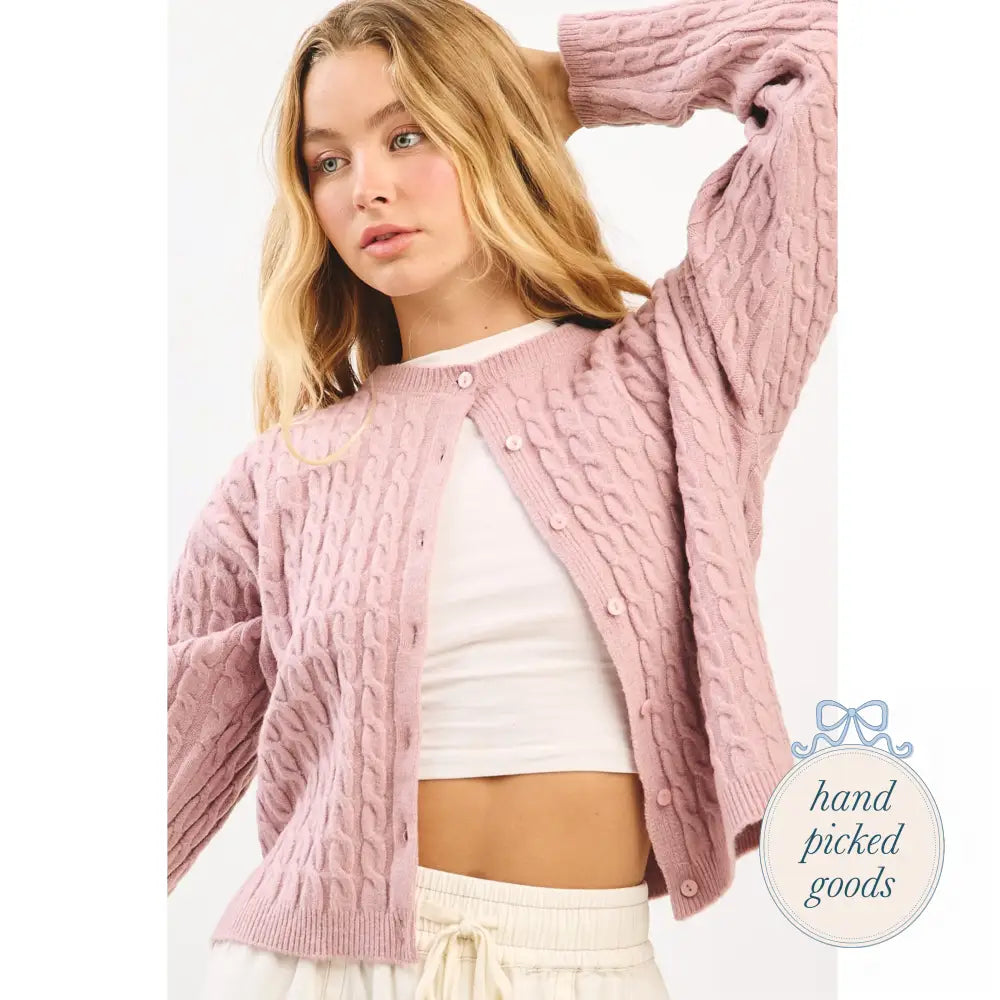 Cable Knit Cardigan Femme - Clothing