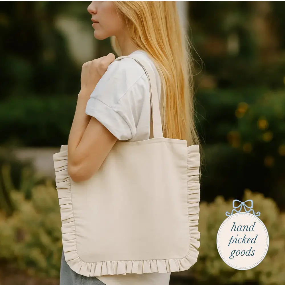 Canvas Ruffle Tote Femme - Bags