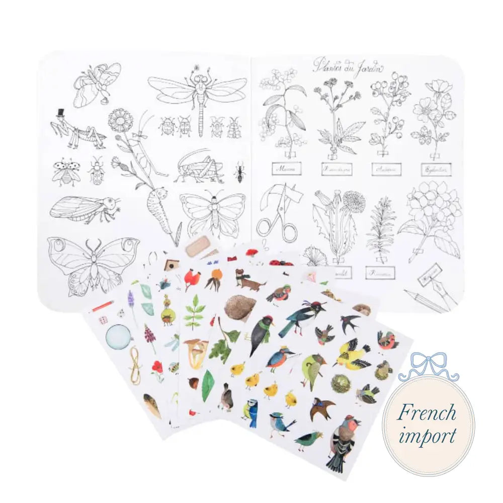Coloring Book and Stickers Botanist Garden Theme Books