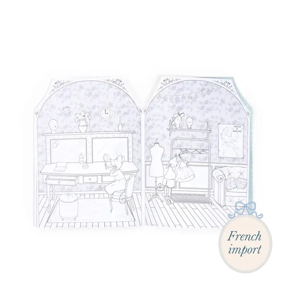 Coloring Book with Stickers Little School of Dance Toys and games - Moulin Roty