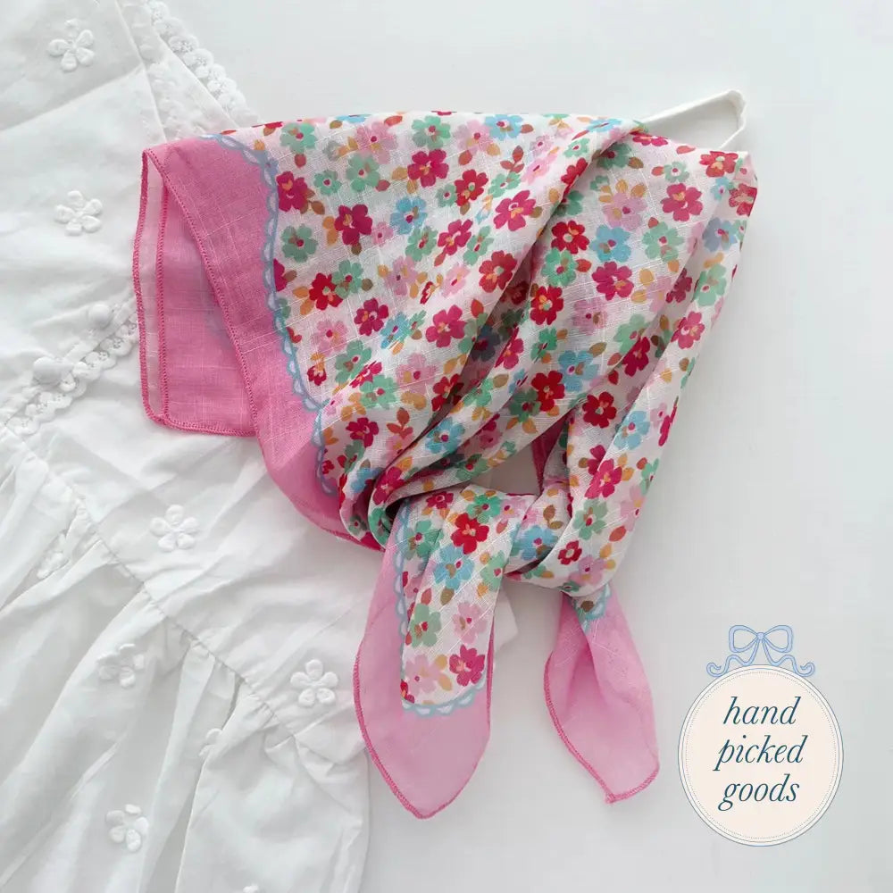 Cottage Print Scarf Two Femme - Handkerchief