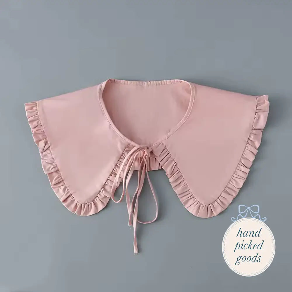 Short Front Ruffle Collar Decorative Collar with Ruffle and Tie – La Petite Maison