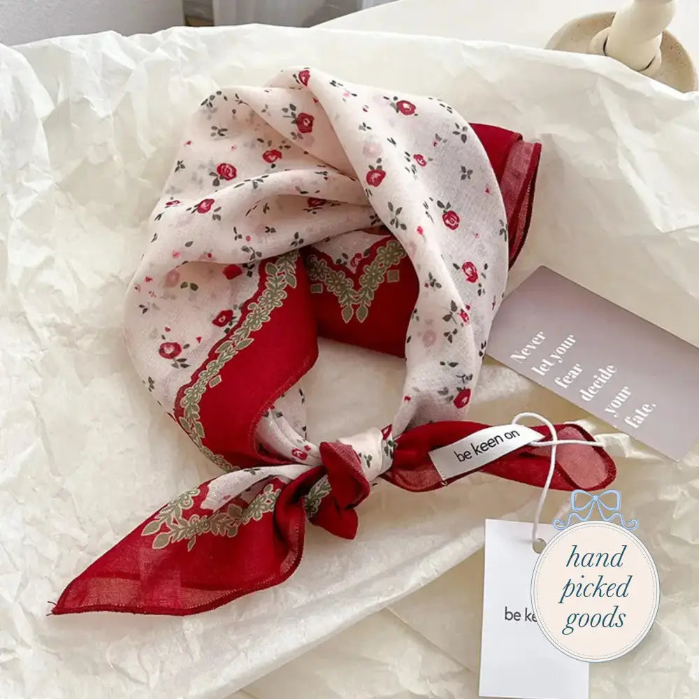 European Print Scarf Two Femme - Handkerchief