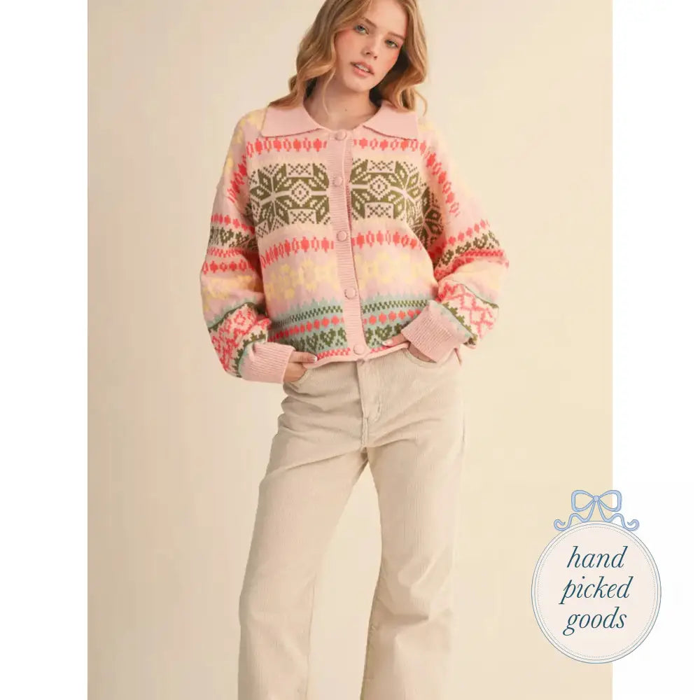 Fair Isle Cardigan Femme - Clothing