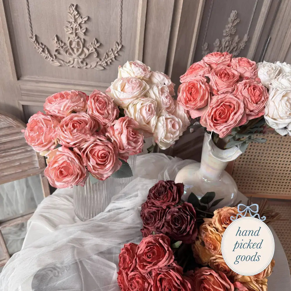 Faux Vintage Rose Bouquet - Faux & Dried Botanicals