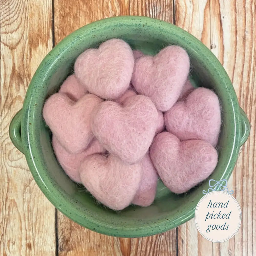 Felt Hearts Baby Pink Seasonal - Valentines
