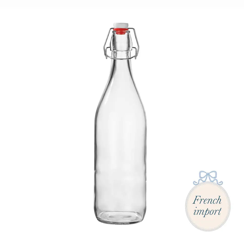 Flip Top Glass Bottle - Clear - Kitchen - Serving& - display