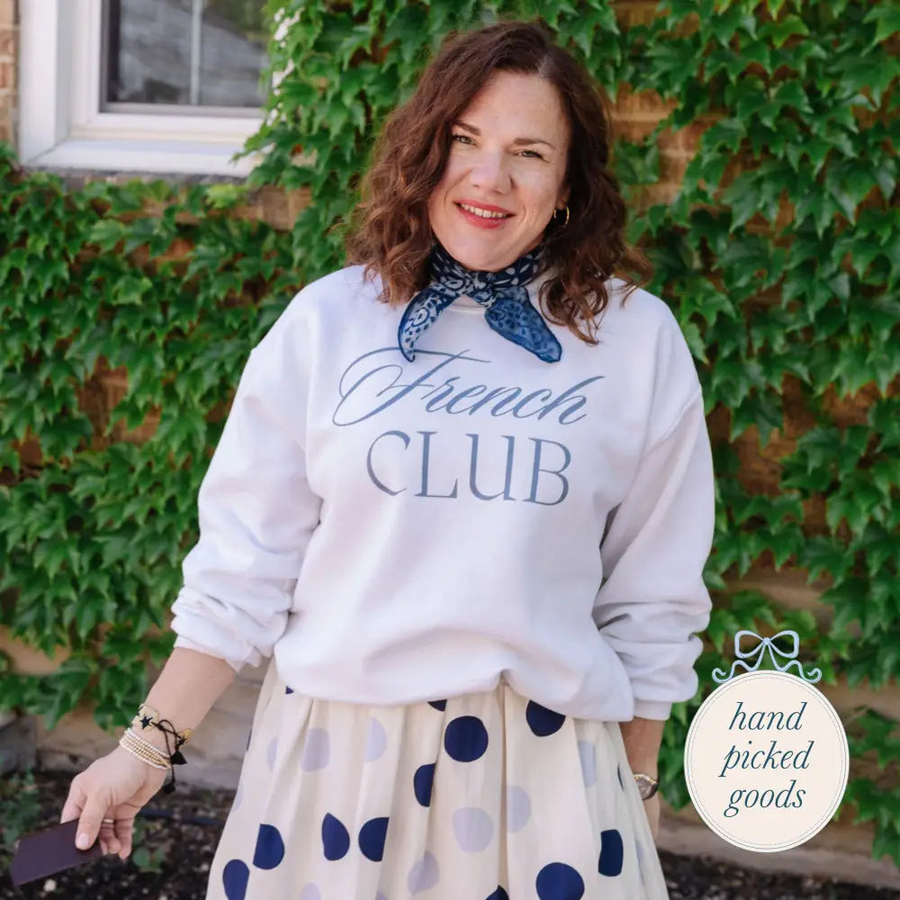 French Club Sweatshirt White Femme - Clothing