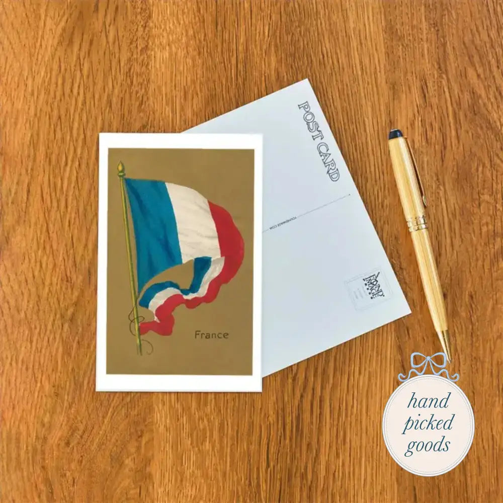 French Flag Postcard Stationery and gift