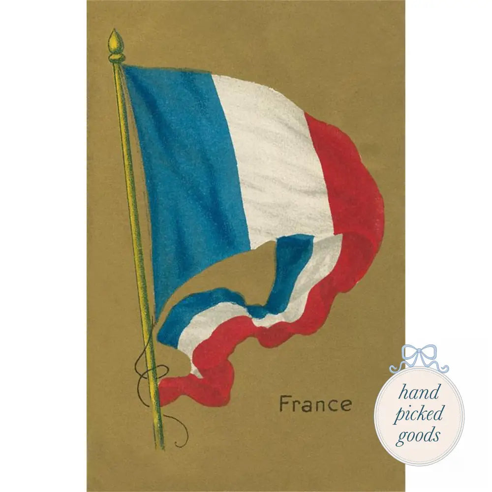 French Flag Postcard Stationery and gift