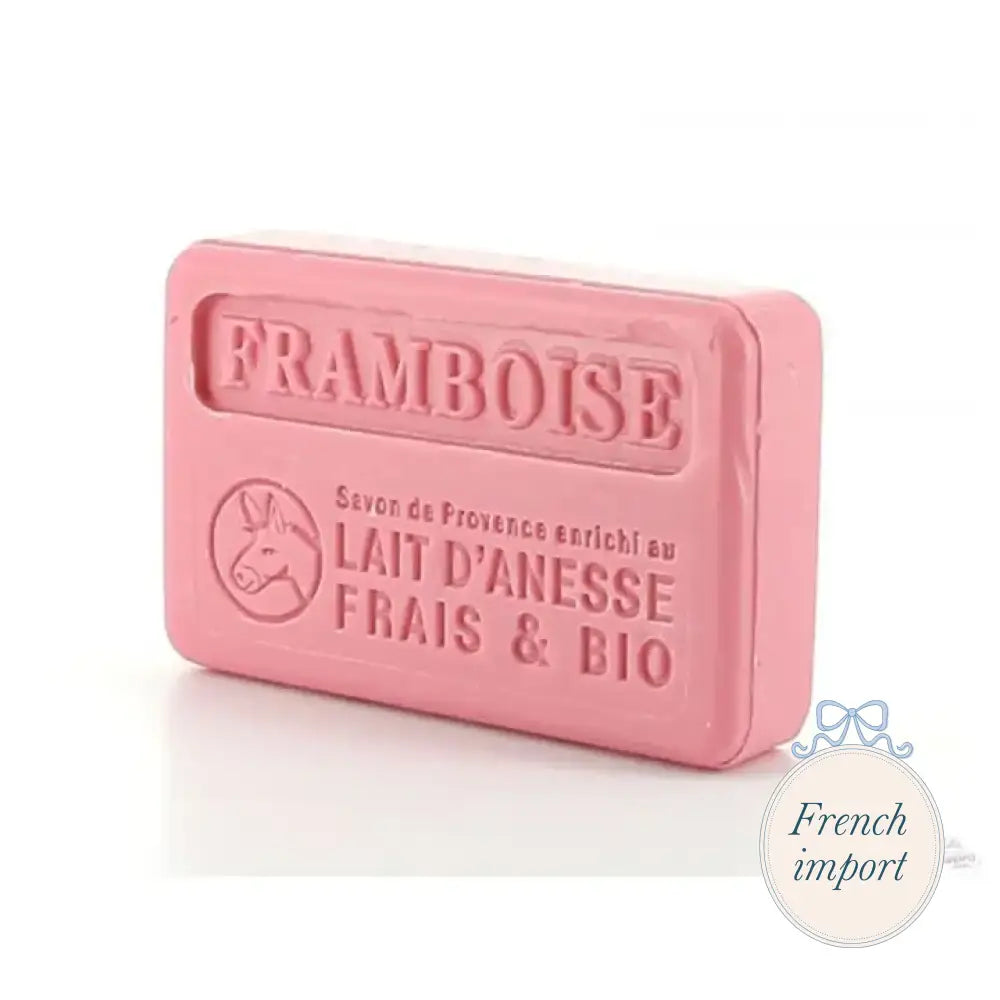 French Soap with Organic Donkey Milk 100g Raspberry French Soap