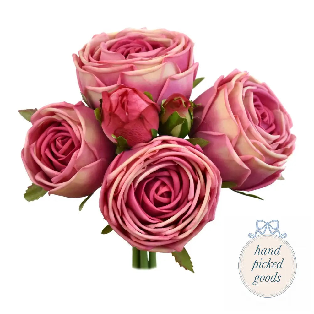 Fresh Touch Cabbage Rose Bundle Fuchsia Decor - Floral