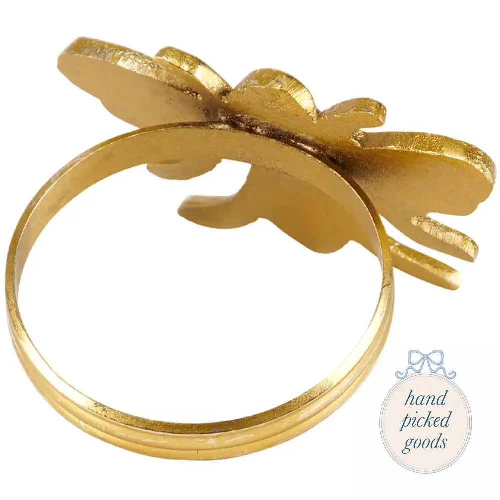 Golden Bee Napkin Ring Kitchen - Serving& - display