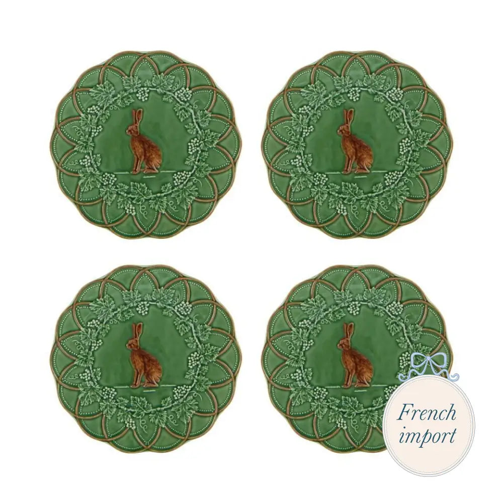 Green Hare Snack Plates Kitchen - Serving& - display