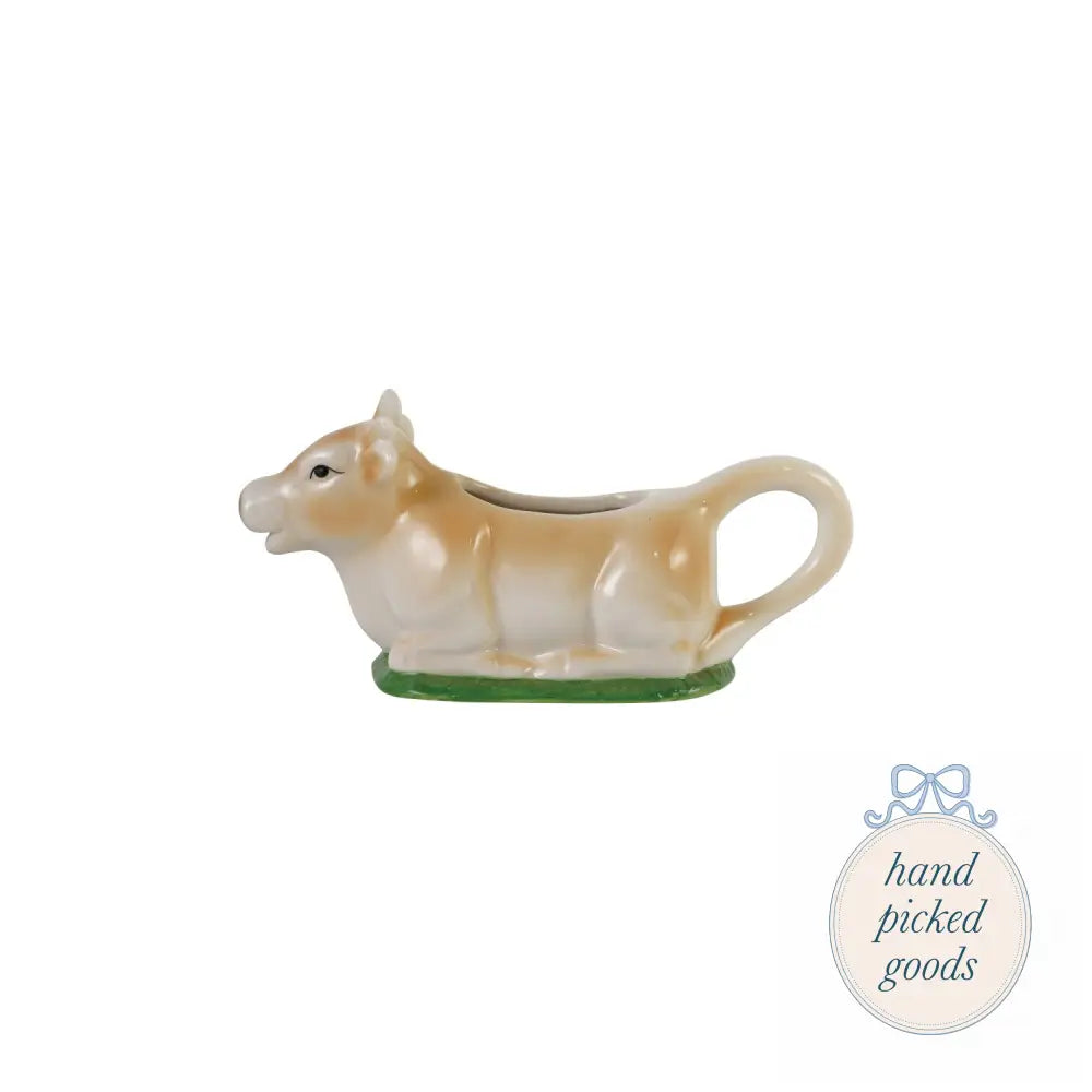 Hand-Painted Vintage Reproduction Cow Shaped Creamer - Kitchen - Serving& - display