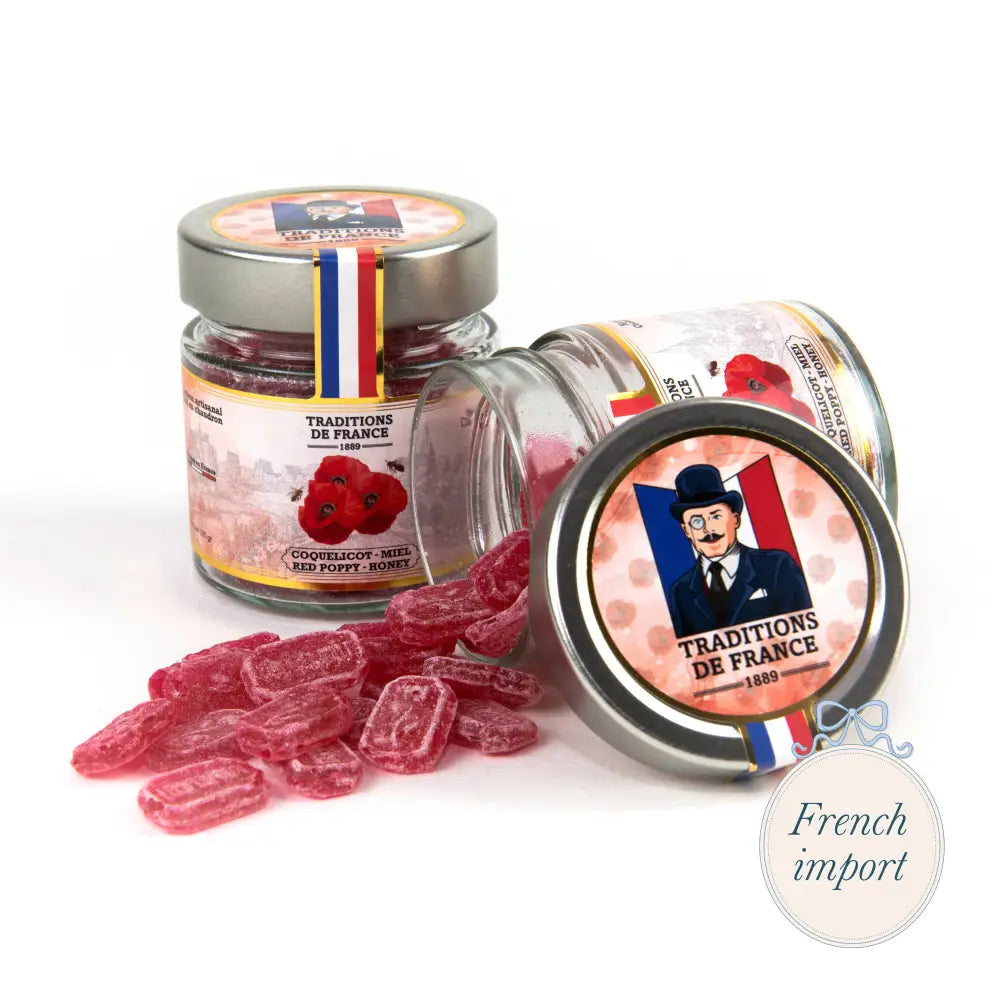 Handmade Natural Red Poppy Honey Hard Candy Gourmet