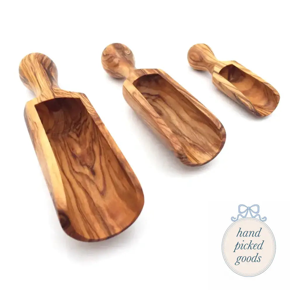 Handmade Olive Wood Salt Scoop - Kitchen - Tools