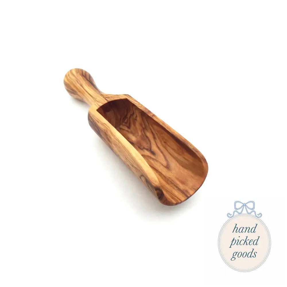 Handmade Olive Wood Salt Scoop Medium Kitchen - Tools