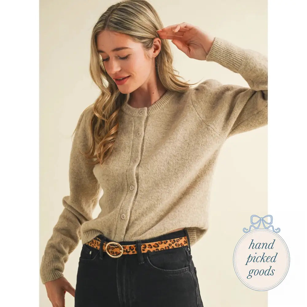 Long Puff Sleeve Cardigan Femme - Clothing