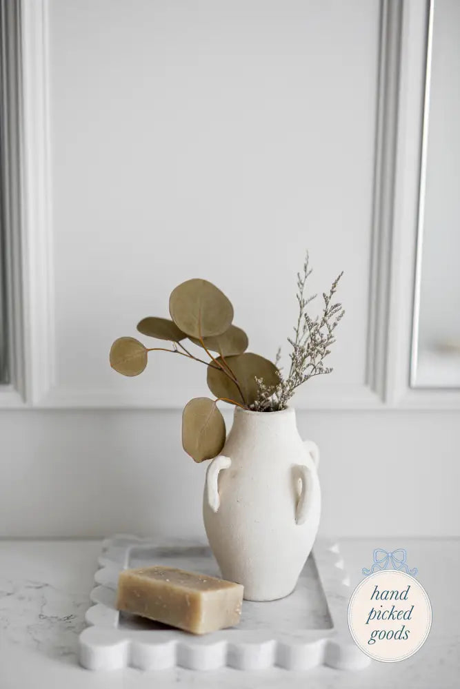 Marble Scalloped Tray - Decor - Decoration