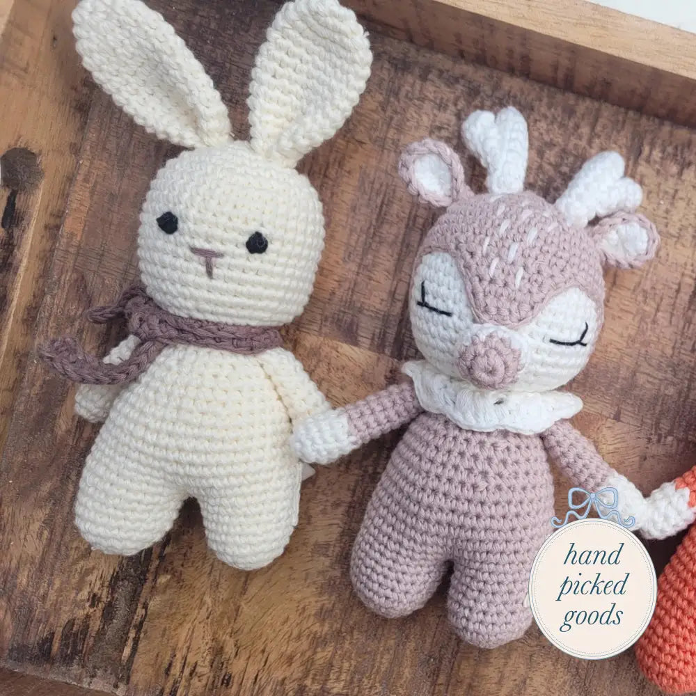 Mini Crochet Animals - Mauve Deer - Baby