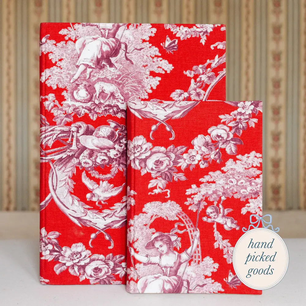 Pastorale Toile Patterned Notebooks Ludivine Red / 192 Stationery and gift - Stationery