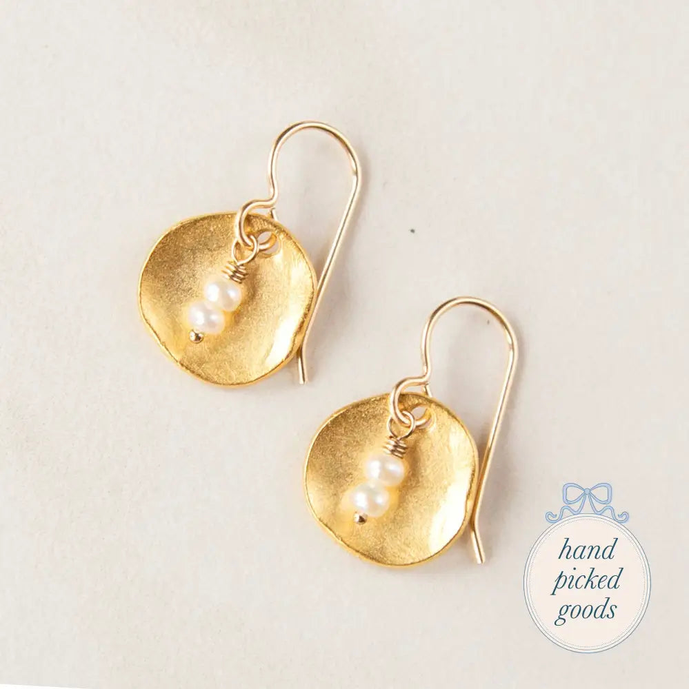 Pearl Disc Earrings - Jewelry - Bracelets Earrings and Rings