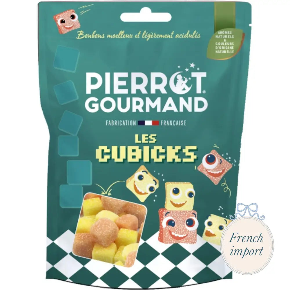 Pierrot Gourmand Les Cubicks Sour Gummy Candies - Gourmet