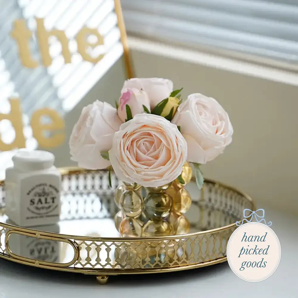 Real Touch Rose Bouquet Baby Pink Decor - Floral