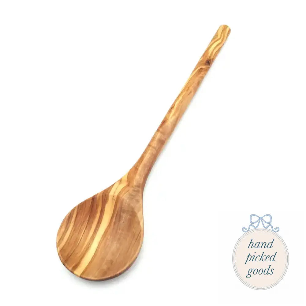 Round Cooking Spoon Made of Olive Wood 11.5 in. Kitchen - Tools
