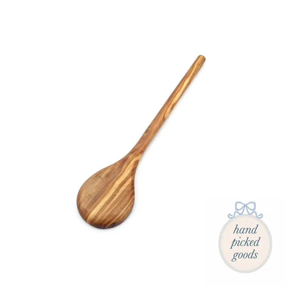 Round Cooking Spoon Made of Olive Wood 13.75 in. Kitchen - Tools