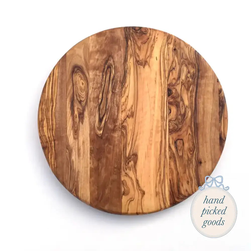 Round Olive Wood Cutting Board Small Kitchen - Serving& - display