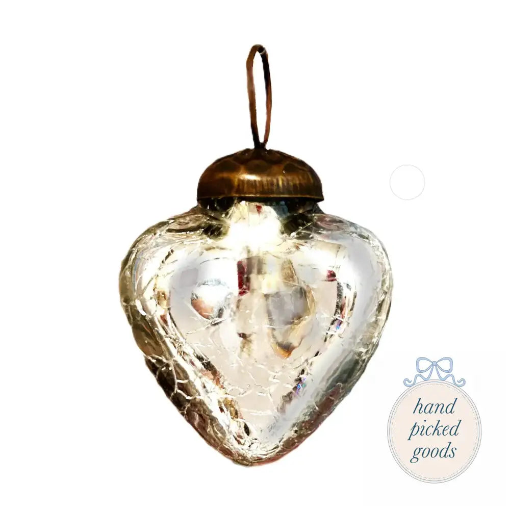 Silver Heart Ornament 2’’ Seasonal - Valentines