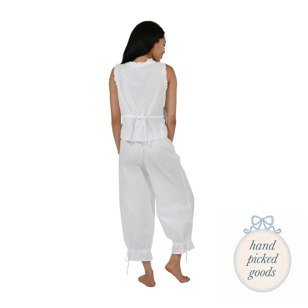 Sleeveless Capri Pajama Set Femme - Clothing