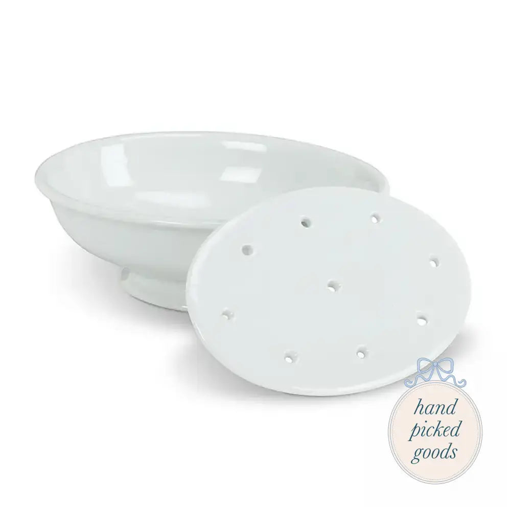 Soap Dish With Strainer White Decor - Soap Dish