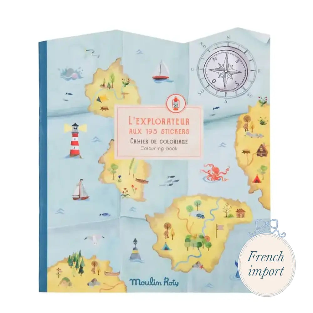 The Explorer Coloring and Sticker Book Toys and games - Moulin Roty