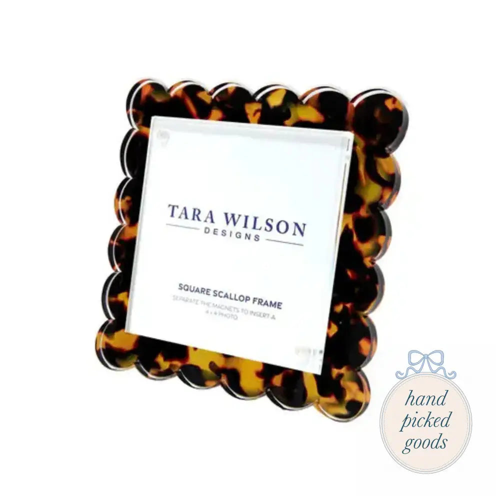 Tortoise Scallop Frame Square Decor - Frames