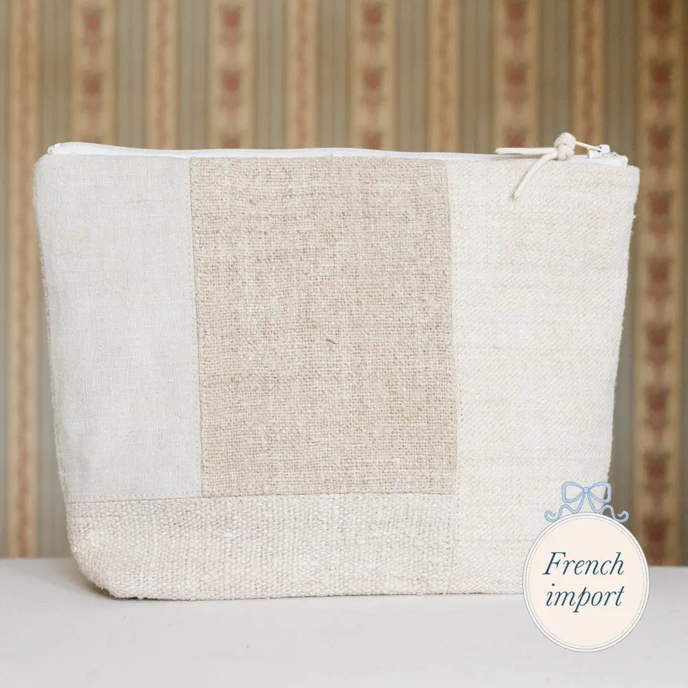 Trousse/Zipper Pouch with GA Embroidery European Imports - No container - France carry on fall 2024